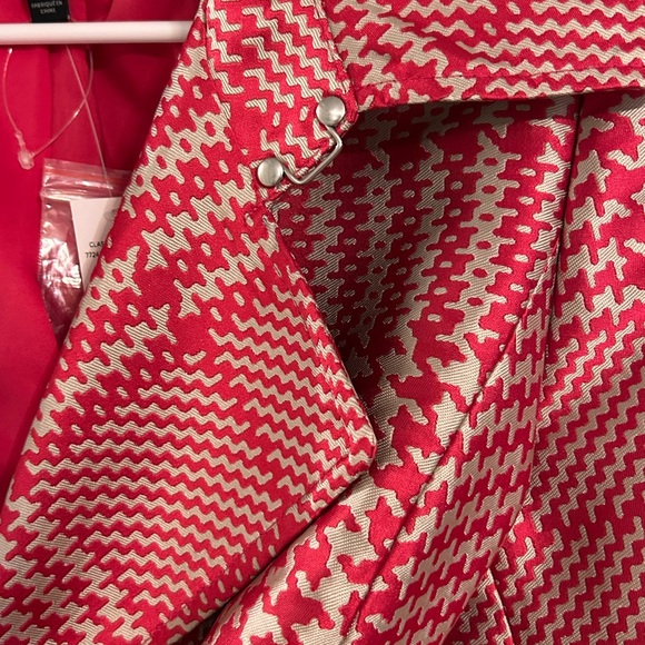 NWT WHBM Red Houndstooth Jacket Tie Belt - Picture 12 of 13